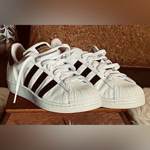 Adidas Men's Superstar EG4958 White Lace Up Low Top Athletic Shoes